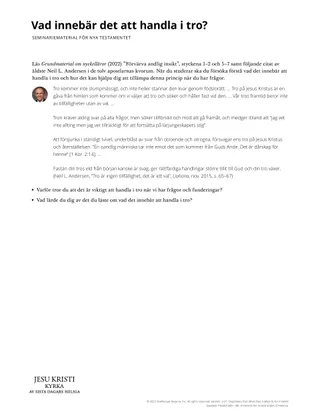 Act in faith handout