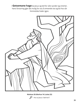 Gethsemane coloring page