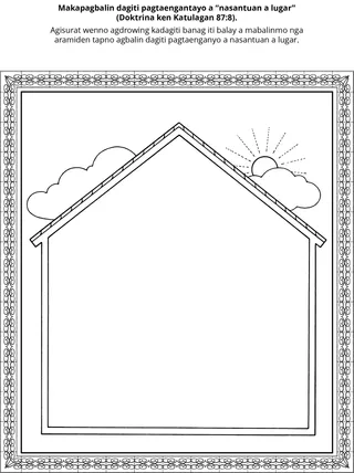 panid ti aktibidad: makapagbalin a nasantuan a lugar ti pagtaengak