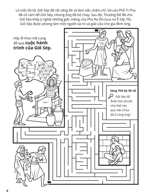 Joseph in Egypt coloring page