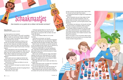 Pdf met illustratie van kinderen die aan een tafel schaken