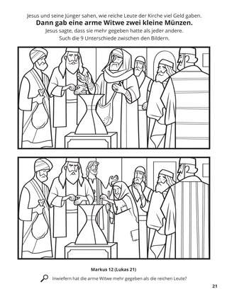 The Widow’s Mite coloring page