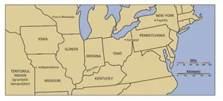 Hartă cu nord-estul Statelor Unite