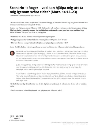 Helping through difficult times handout