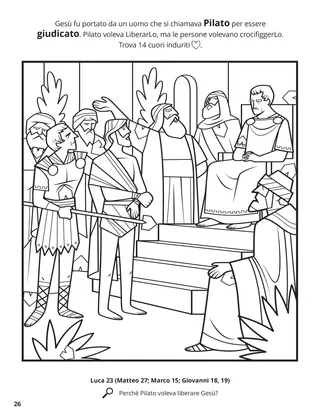 Jesus’s Trial before Pilate coloring page