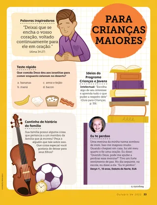 Page from the October 2022 Friend Magazine.