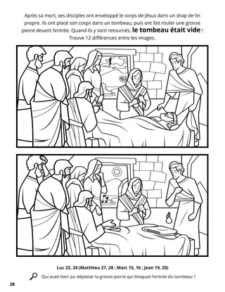 Jesus’s Burial coloring page