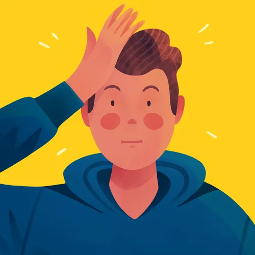 boy slapping forehead