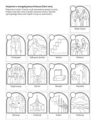 stran z dejavnostjo: členi vere