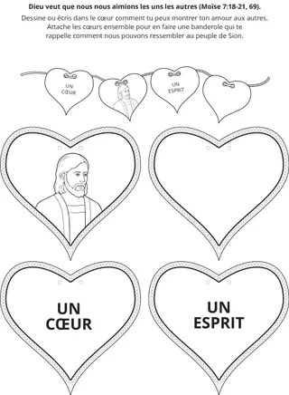 page des activités : Dieu veut que nous nous aimions les uns les autres