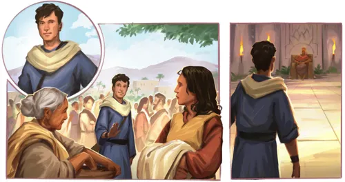 Aron jgħallem lill-poplu; Aron wieqaf quddiem is-sultan