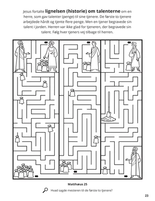 Parable of the Talents coloring page