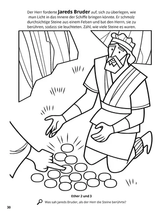 The Brother of Jared Sees the Finger of the Lord coloring page