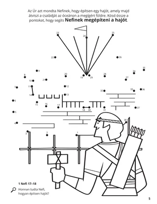 Nephi Built a Boat coloring page