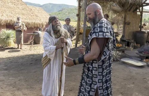 Jacob and Sherem talking (from Book of Mormon Videos)