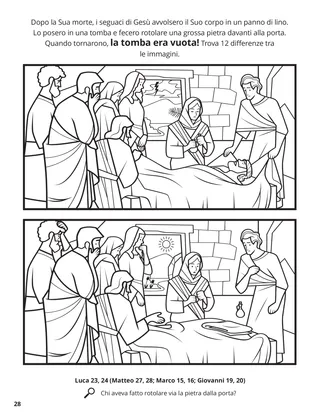 Jesus’s Burial coloring page