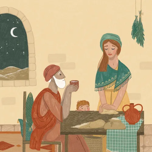 a woman making bread