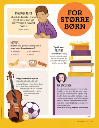 Page from the October 2022 Friend Magazine.