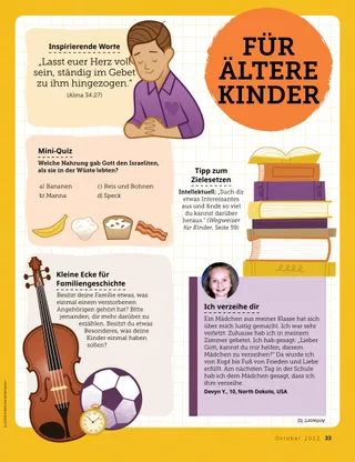 Page from the October 2022 Friend Magazine.