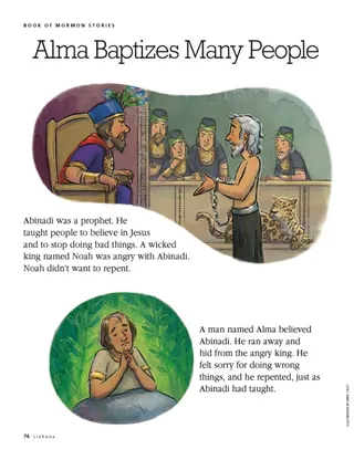 Alma baptizes many people 1