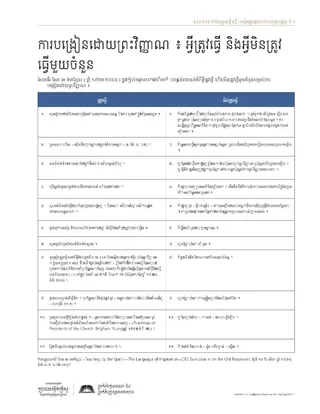 ឯកសារ​ចែកចាយ, ការបង្រៀន​ដោយ​ព្រះវិញ្ញាណ ៖ អ្វី​ត្រូវ​ធ្វើ និង​អ្វី​​មិន​ត្រូវ​ធ្វើ​មួយ​ចំនួន