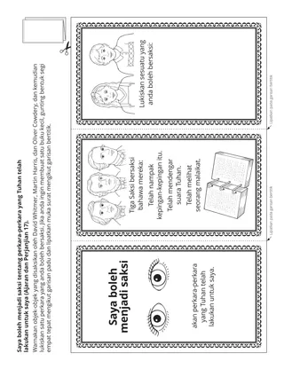 halaman aktiviti: Saya boleh menjadi saksi Tuhan