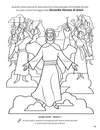 Jesus’s Second Coming coloring page