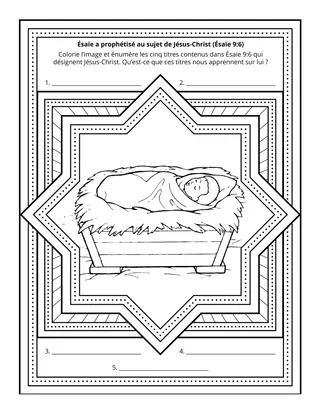 Page d’activité de la Primaire : Ésaïe a prophétisé au sujet de Jésus-Christ