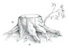 〔木の株の絵の画像〕