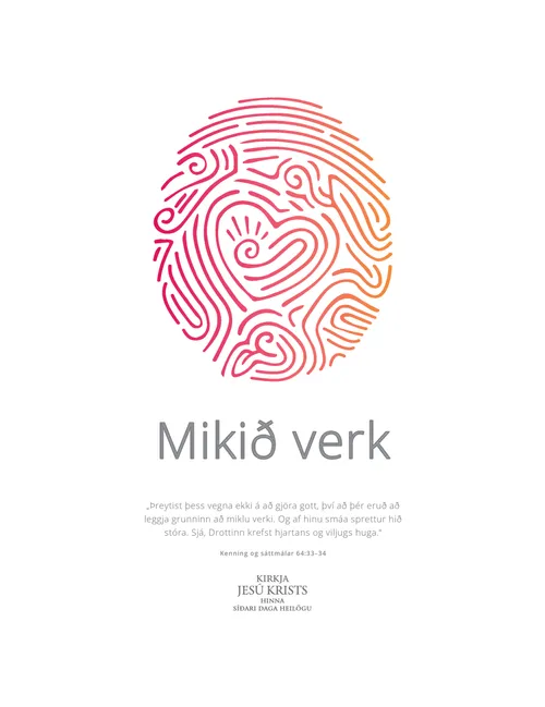 Mikið verk: Veggspjald þema ungmenna 2021