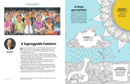 PDF-oldal illusztrációval, amelyen emberek az esőben ülnek; továbbá egy magok öntözésével kapcsolatos színezős tevékenység