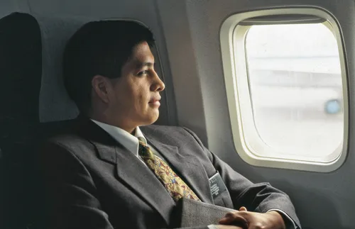 missionary by airplane window