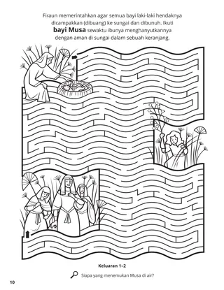 Baby Moses coloring page