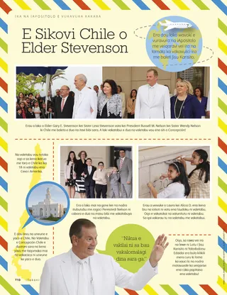 Elder Stevenson Visits Chile