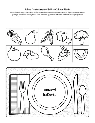 iphepha lomsebenzi: “[Ndingazondla] ngamazwi kaKrestu.