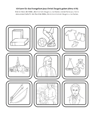 Seite mit der Aktivität: Ich kann für das Evangelium Jesu Christi Zeugnis geben