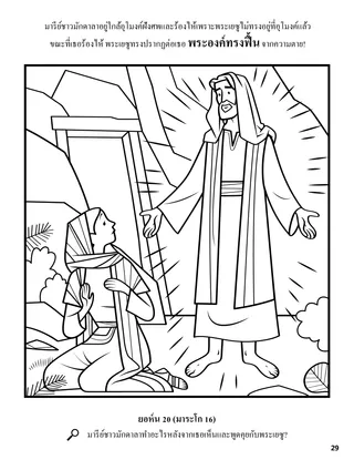 The Risen Christ Appeared to Mary Magdalene coloring page
