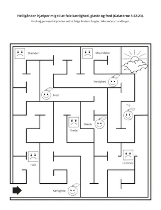 aktivitetsside: Helligånden hjælper mig til at føle kærlighed.