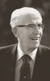 President Ezra Taft Benson smiling.  Photographed at the October 1982 general conference.