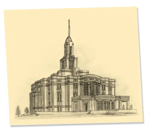 Sketch of Payson Utah Temple