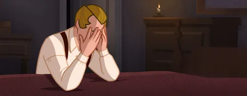 Joseph praying about the commandment.