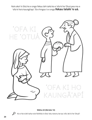 The Two Great Commandments coloring page