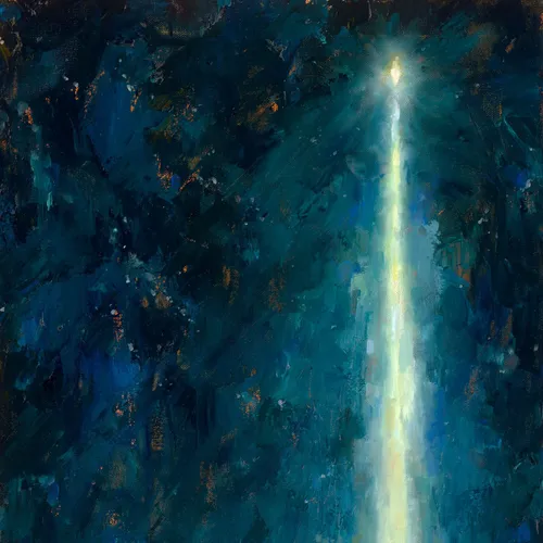 star shining down on village