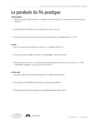 document, La parabole du fils prodigue