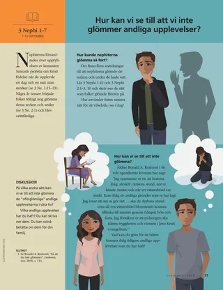 How can we keep from forgetting spiritual experiences