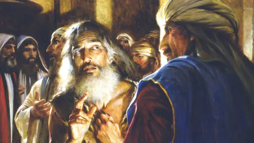 Jeremiah looking at another man