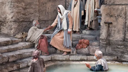 Jesus healing a man with an infirmity