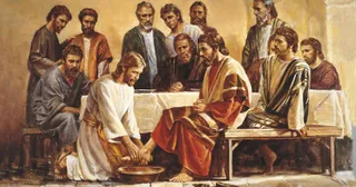 Jesus Washing the Apostles’ Feet, by Del Parson