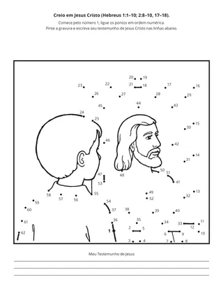 página de atividades: Tenho um testemunho de Jesus