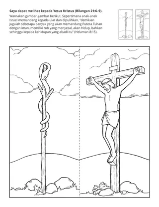 halaman aktiviti: Saya boleh memandang kepada Yesus Kristus